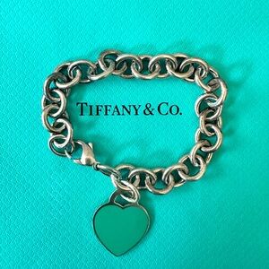 Tiffany & Co. | Please Return to Blue Enamel Bracelet Silver 925 Auth w/Bag